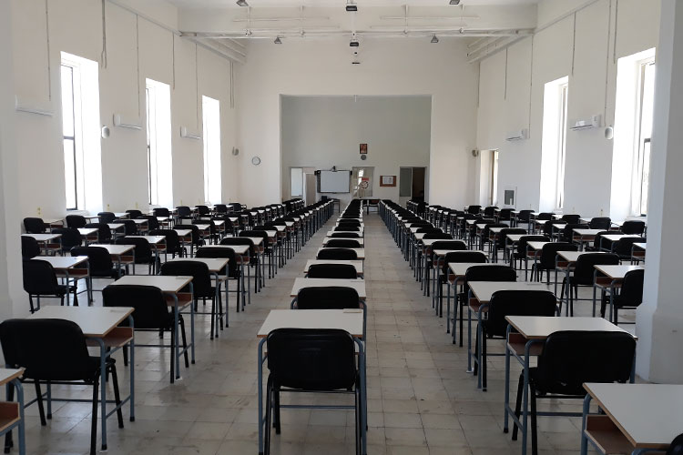 The upper hall of the Gozo Examinations Centre